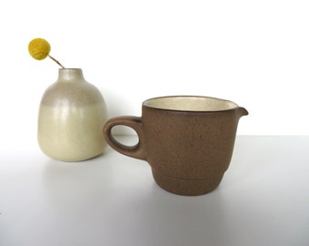 Heath Ceramics Creamer In Sandalwood, Edith Heath Stacking Rim Line Coffee Cup Creamer