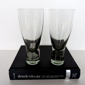 Set Of 2 Holmegaard Kastrup Canada Cocktail Glasses In Smokey Grey From Denmark, Per Lutken 6 oz Wine Apertif Glasses image 5