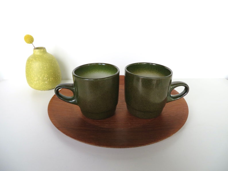 Single Heath Ceramics Mug In Sea and Sand, Vintage Edith Heath Ceramics, Rim Line Stacking Coffee Cup Multiples Available image 4