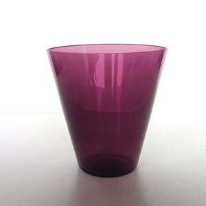 Vintage Kaj Franck Kartio Kimara Thin Wall Glass In Amethyst For Iittala, Jewletone Scandinavian Glass Barware image 5