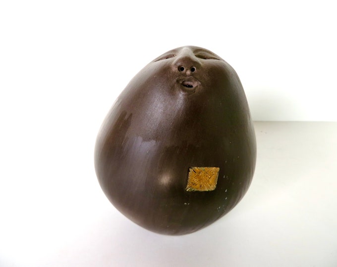 Deva Spirit Rattle Studio Pottery Deva Raku Spirit Ceremonial Rattle, Signed Hollow ...