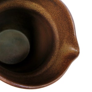 Vintage Pottery Craft USA Pitcher, Pottery Craft Stoneware Drip Glaze Water Jug image 4