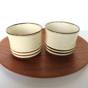 Set Of 2 Denby Sahara Mugs From England, Denby Contemporary Coffee Cups In Beige and Brown image 5