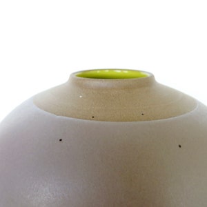 Heath Ceramics Bulb Vase In Fawn and Yuzu, Edith Heath Medium Sculptural Vase image 5