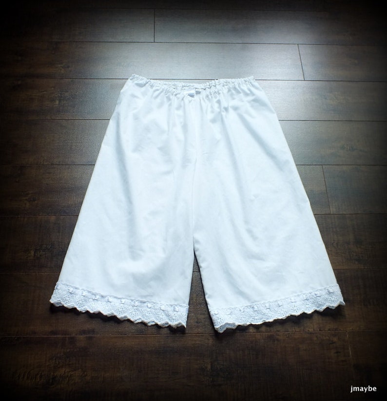 SALE Straight Leg White Lace Pantalettes Pantaloons by Steady | Etsy
