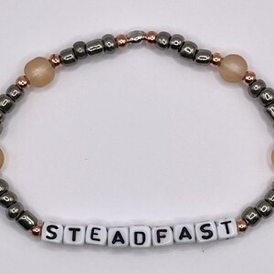 Custom Word Bracelet - Steadfast - Personalized Bracelet