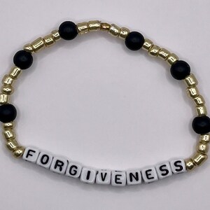 Custom Word Bracelet - Forgiveness - Personalized Bracelet