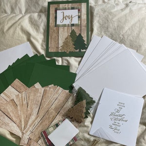 Kit de cartões faça você mesmo, 10 no total, cartões de Natal artesanais Feliz Natal ou religiosos 1 amostra mais suprimentos para mais 9 Feriado, Feliz, FRETE GRÁTIS!