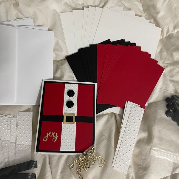 Kit de cartões de Papai Noel faça você mesmo, Natal 10 no total, cartões de Papai Noel feitos à mão Feliz Natal 1 amostra mais suprimentos para mais 9 feriados, Feliz, frete grátis