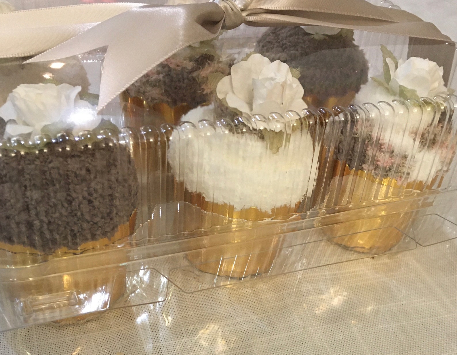 Fuzzy Socks Gift Basket Handcrafted Into Fluffy Cupcakes Etsy