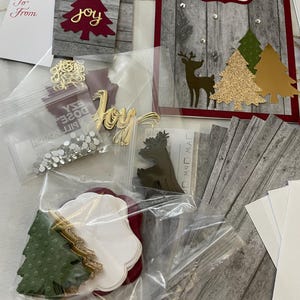 Kit de cartões faça você mesmo, 10 cartões de país feitos à mão no total Feliz Natal 1 amostra + suprimentos para mais 9 Feriado, Feliz, FRETE GRÁTIS Bônus 10 etiquetas correspondentes