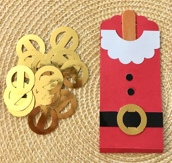 Embellishments Santa Belt Buckle 20 Paper Buckles 1 Etsy