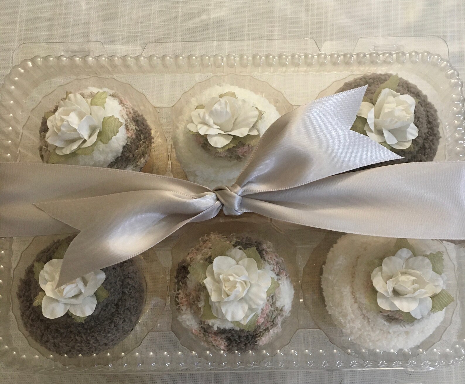 Fuzzy Socks Gift Basket Handcrafted Into Fluffy Cupcakes Etsy