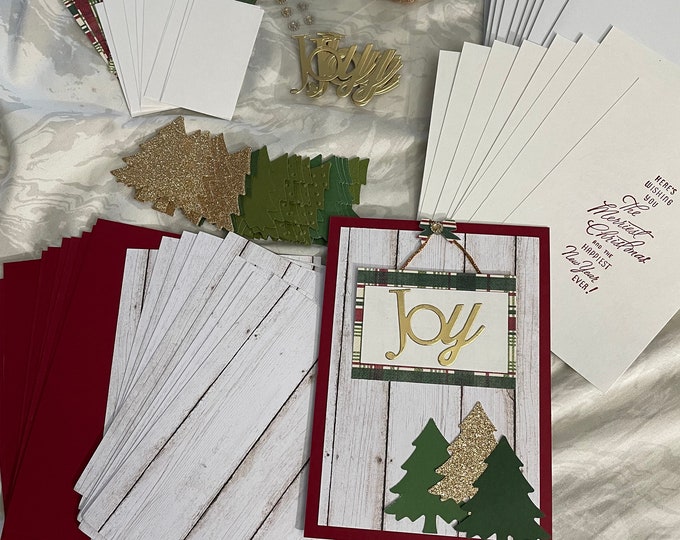 DIY Card Kit, Card Making ,10 Holiday DIY Cards, Christmas Card Making ...