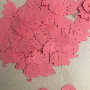 Elephants die cut, embellishments, 1&quot;  for thank you cards, confetti, 100 scrapbooking, crafts any color baby shower,