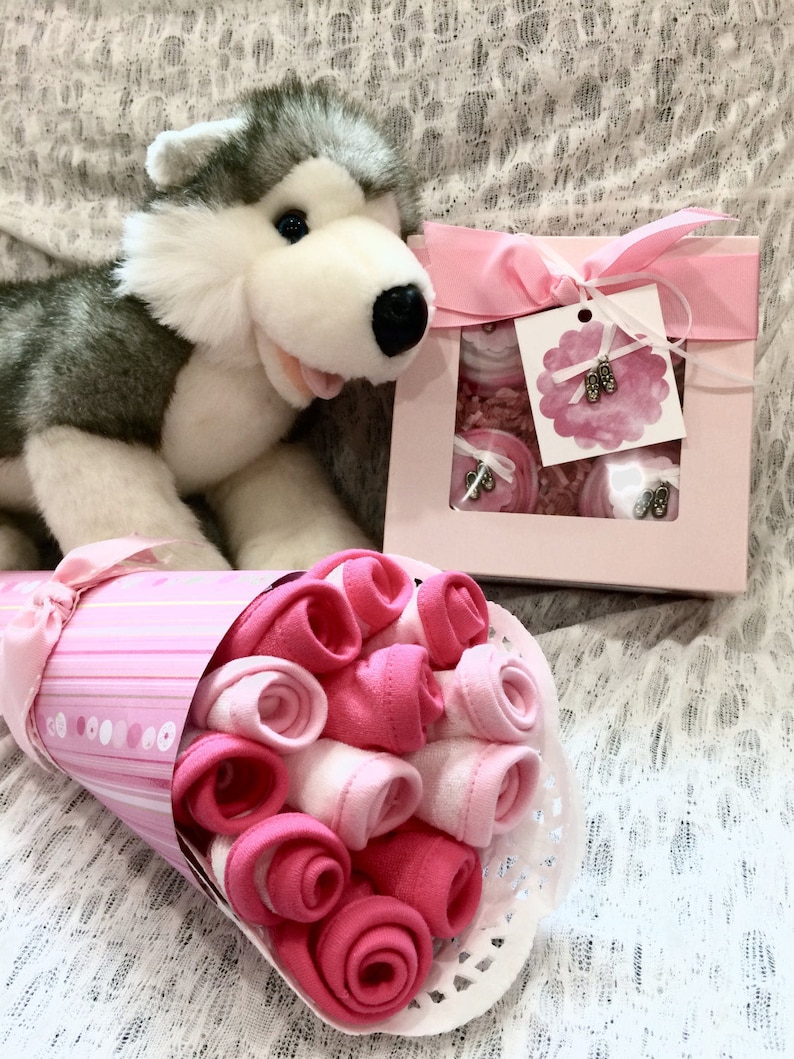 Baby Gift Set Baby Wash Cloth Bouquet Shower Gift Cupcake Etsy