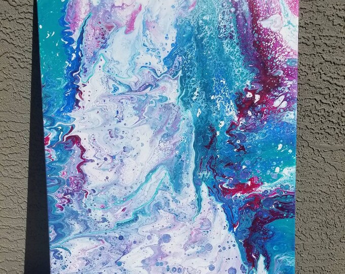 MELTING AWAY - 24x30in - Abstract Painting - Acrylic Pour
