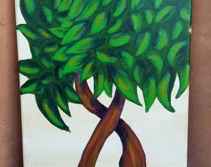 HUGGING TREES |  10x14in | Original Artwork | Landscape Painting