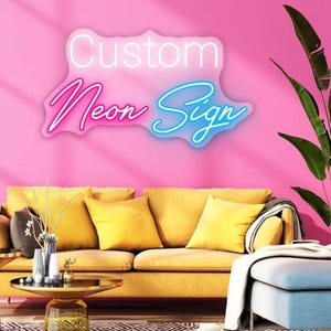 Custom Neon Sign,Outdoor Neon Sign Custom,Personalized Name Sign,Hand Crafted Neon Wall Hanging,LED Neon Sign Room Wall Art Decor,Neon Sign