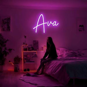 Custom Neon Sign,Personalize Name Neon Sign,Aesthetic Sign,Hand Crafted Neon Wall Hanging,Personalized Gift Neon Light,Neon Sign for Bedroom