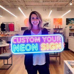 Letrero de neón personalizado con luz LED, letrero de neón personalizado, luz LED con nombre de familia, letrero de neón LED para decoración de pared, luz de neón de regalo personalizada