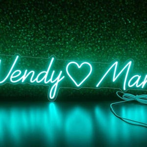 Luz LED con nombre de familia, luz de neón con nombre, letrero estético de neón personalizado, letrero de neón LED para decoración de pared, letreros de neón estéticos para decoración de pared