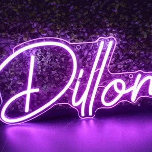 Placa de LED com texto personalizado, placa estética de neon personalizada, luz de neon com nome, placa de neon de LED para decoração de parede, placas de neon estéticas para decoração de parede
