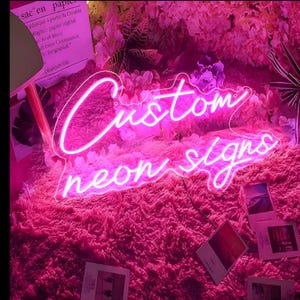 Placa de neon personalizada, placa de acrílico LED, placa com nome personalizada, luz de neon LED, decoração de casa LED, placas de neon estéticas para decoração de parede, placas de neon personalizadas