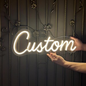 Letreiro de neon personalizado, letreiro de neon externo personalizado, letreiro de acrílico de LED, letreiro personalizado, letreiro de neon de LED, decoração de parede para sala, arte de parede de neon personalizada