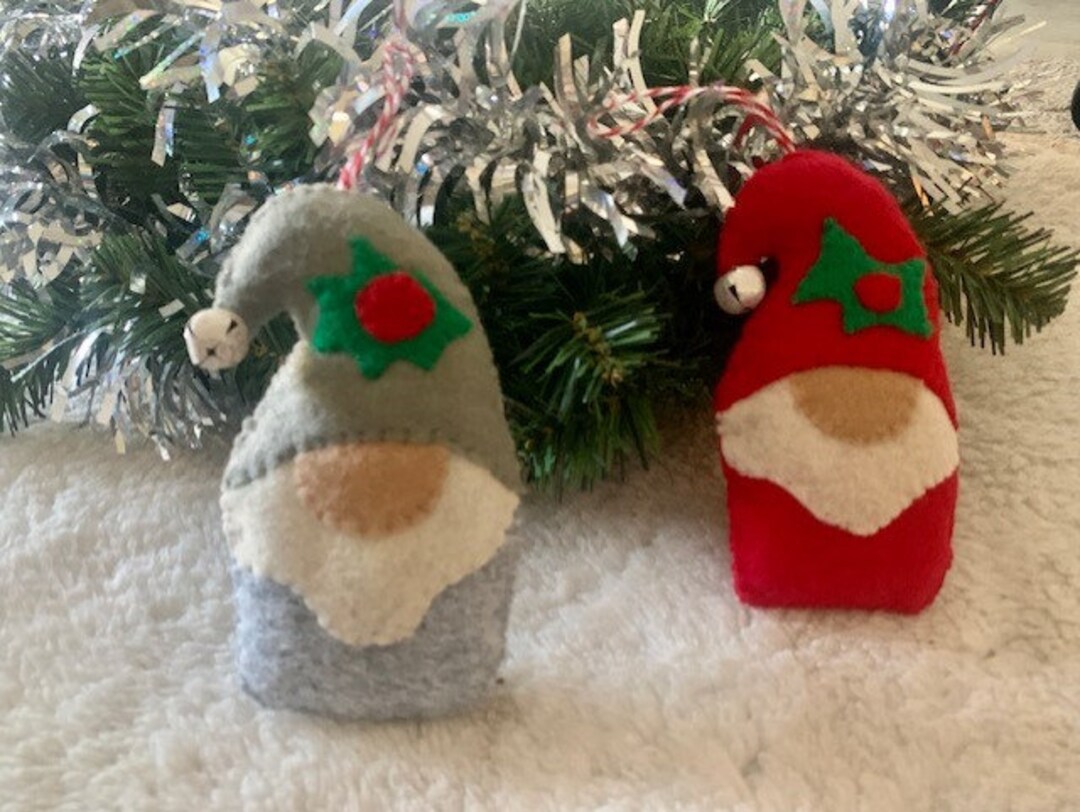 Two Handmade Felt Gnomes for the Holidays - Etsy