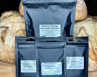 American Heritage Sourdough Starter Collection | Oregon Trail, Alaskan Gold Rush, San Francisco | Fast Shipping Available