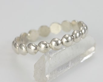 Bubbles Ring - Sterling Silver - Bead Ring - Stacker RIng - Midi Ring - Dainty Ring - Handmade in Austin, TX