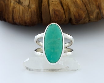 Turquoise Ring - Sterling Silver - Southwest Jewelry - Modern Southwest - Silver Ring - Handmade in Austin, TX