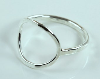 Big "O" Ring - Circle RIng - Simple Jewelry - Sterling Silver - Midi RIng - Handmade in Austin, TX