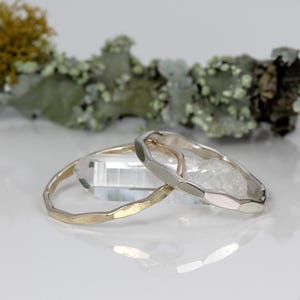 Hammered Stacking Ring - Sterling Silver or 14K Gold Filled - Made in Austin, TX