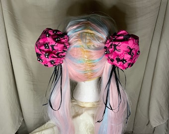 Hair Hun Covers Hot Pink Black Cats Cosplay Anime