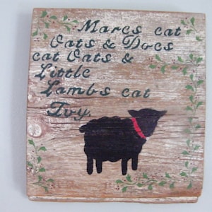 Barn Wood Sign,  Shiplap Art, Antique Barn Wood Art, Primitive Wood Decor, Rustic Porch Art, Farmhouse Decor, Lamb Design, Reclaimed Wood