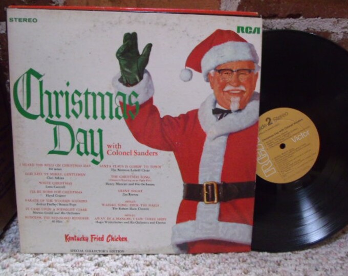 Christmas Day With Colonel Sanders KFC Kentucky Fried Etsy
