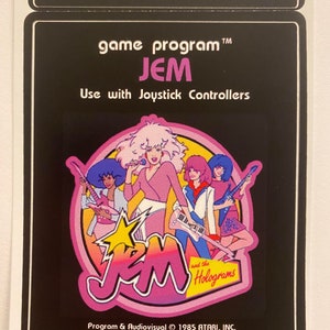 Custom Atari 2600 JEM Video Game Cartridge Label