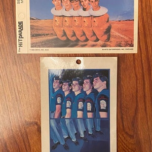 Vintage 1982 DEVO Hit Parade Mini-Poster Stickers - Unused Store Stock