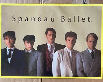 Vintage & Original 1984 Spandau Ballet 20" x 28" Poster Unused Bi-Rite