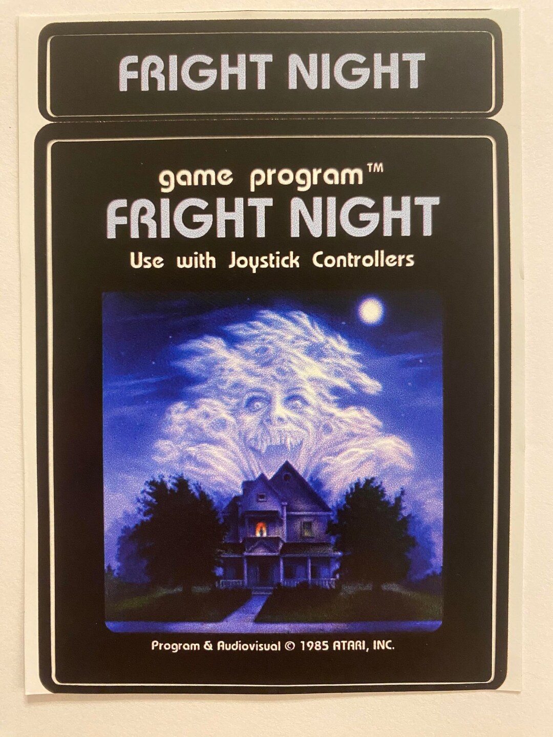 Custom Atari 2600 Fright Night Video Game Cartridge Label - Etsy