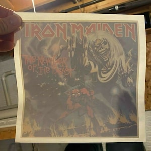 Iron Maiden Rock n Roll Band T-Shirt Transfer - Old Stock NOS