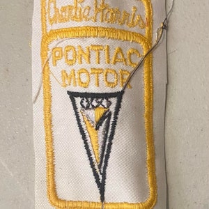 Vintage Charlie Harris Pontiac Motor Untrimmed 2&quot; x 4&quot; Patch