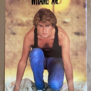 Vintage Original 1984 Wham George Michael 20" x 28" Bi-Rite Poster unbenöpft Lager