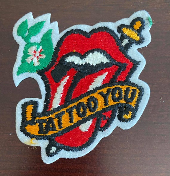 Vintage 1980s Rolling Stones Tattoo You Rock & Roll Band Patch