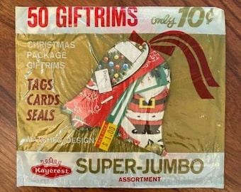 Vintage 1950s Christmas Kaycrest "Giftrims" Gift & Card Tags - NOS Stock - Your Choice !