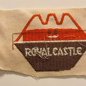 Vintage 1970s Royal Castle Burgers Untrimmed Patch