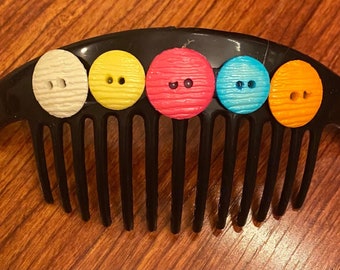 Carita Paris Vintage Bold Red Statement Hair Comb, Deadstock  display picture 2