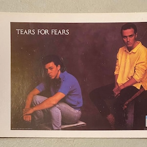 Vintage Tears For Fears Hit Parade Bumper & Mini-Poster Sticker - Unused Stock